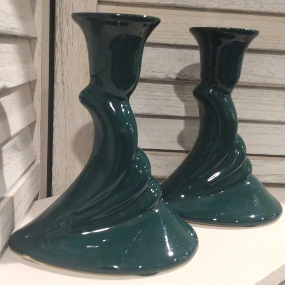 Vintage Haeger Pottery Set Of Ceramic Candle Holders (1993) Royal Haeger - Picture 2 of 10